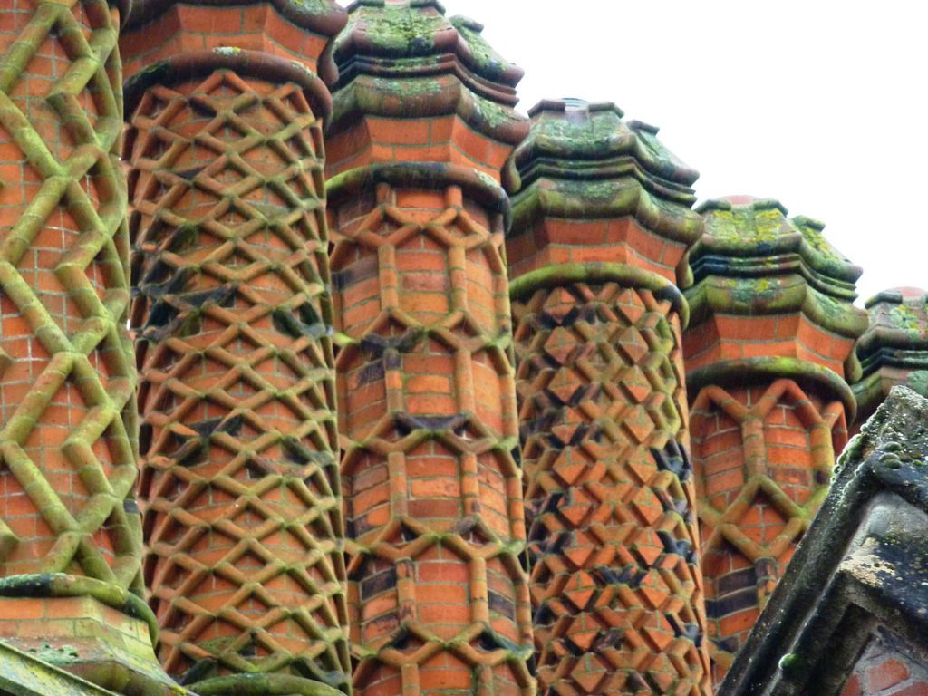 Chimneys of Hampton Court - Chimneys, , Brickwork, Bricks, , Longpost