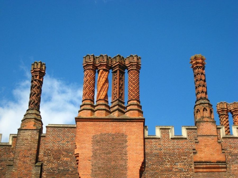 Chimneys of Hampton Court - Chimneys, , Brickwork, Bricks, , Longpost