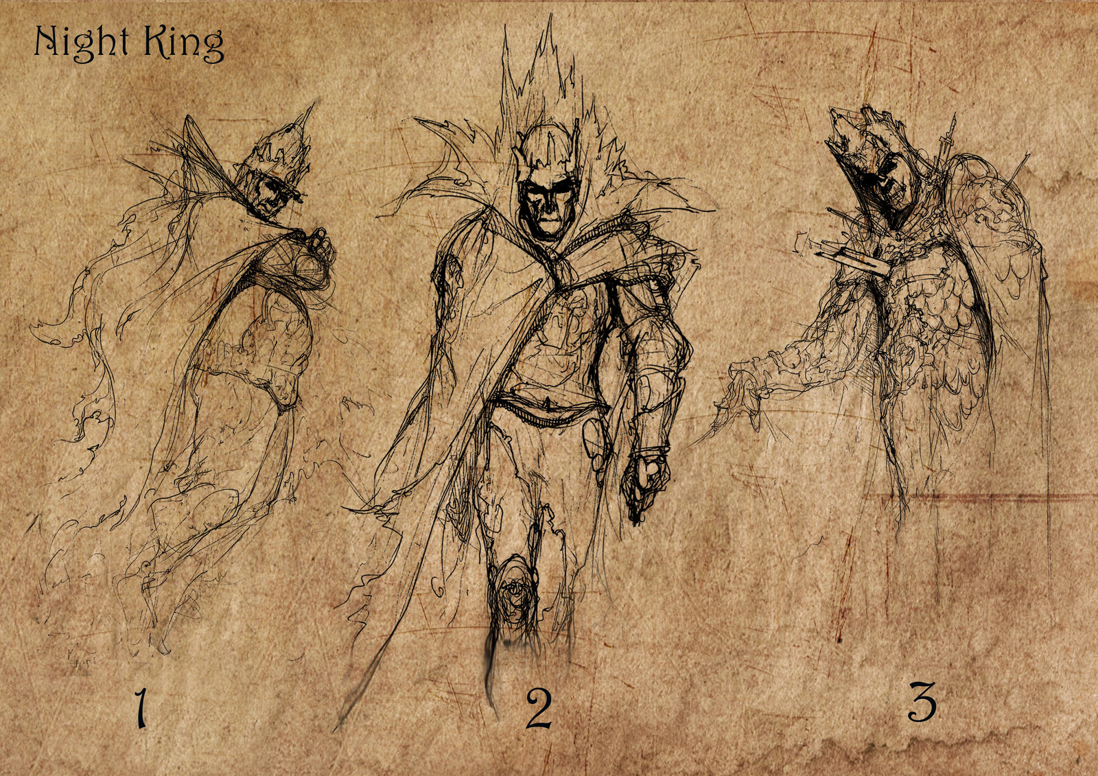 Night is coming Three Night King concepts to choose from (Indie project) - My, Images, Art, Concept Art, Computer games, Gamedev