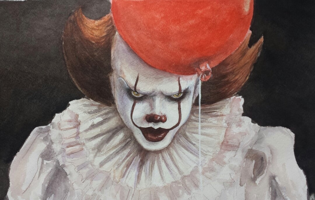 It / It In anticipation of the film, I really liked the image. - My, It, IT, Stephen King, Watercolor, Drawing, Pennywise