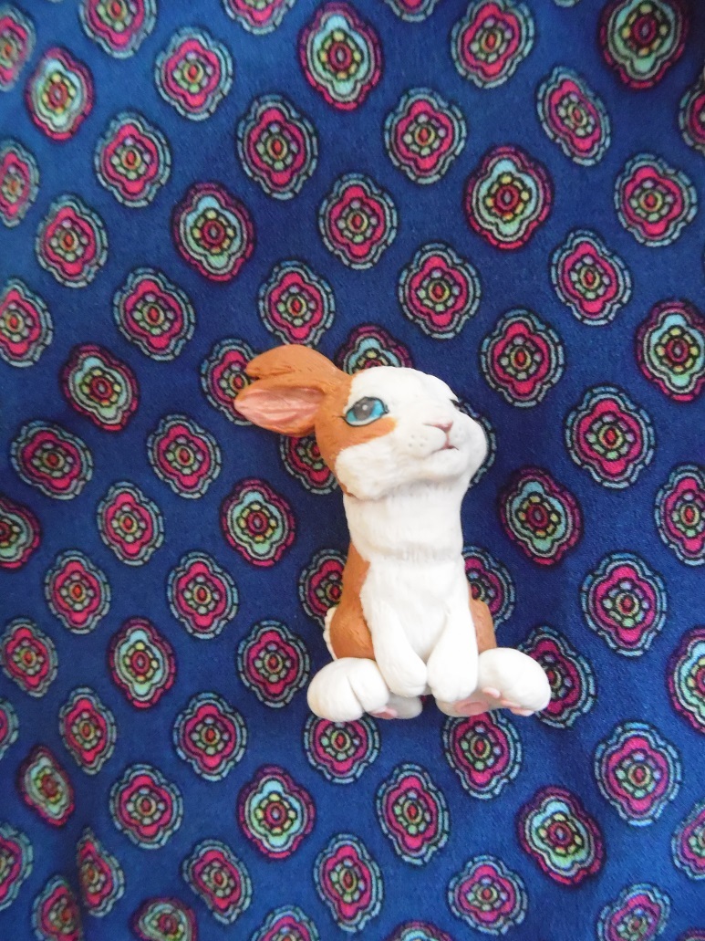 Broshkobunny - My, Brooch, Hare, Polymer clay