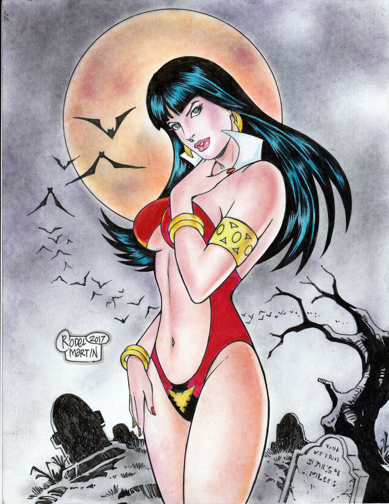 Vampirella - DeviantArt, Арт, Девушки, Вампиры, Рисунок