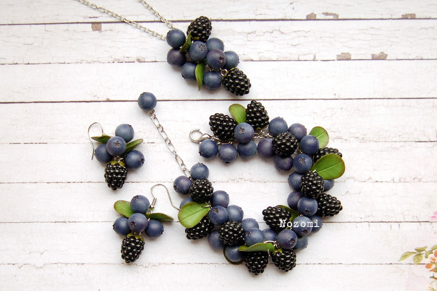 Blackberry from polymer clay - My, Polymer clay, Berries, Handmade, My, Hobby, Лепка, The photo, Longpost