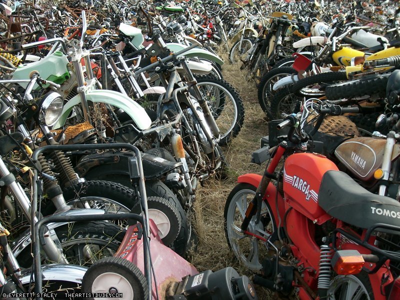 Motorcycle Cemetery (USA, Arizona). - Dump, Cemetery of Machinery, Motorcycles, USA, Arizona, Longpost, Moto