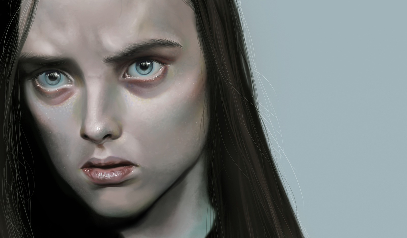 Chutchut realistic - My, Art, Drawing, Meaninglessness, Girls, Sadness, Photoshop