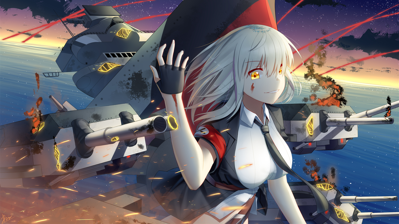 Hindenburg - Anime Art, Аниме, Hindenburg, Zhan jian shao nyu