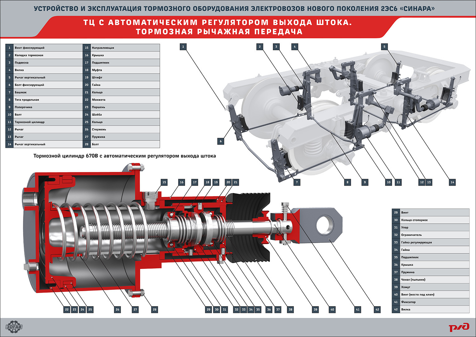 Схема тормозного оборудования 2эс6