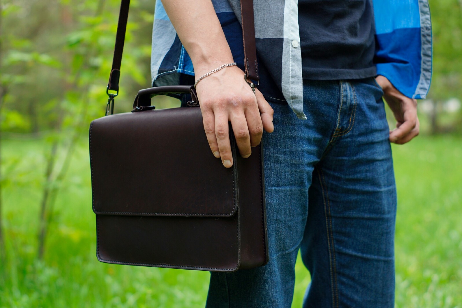 Briefcase - My, Leather, Briefcase, Handmade, Longpost