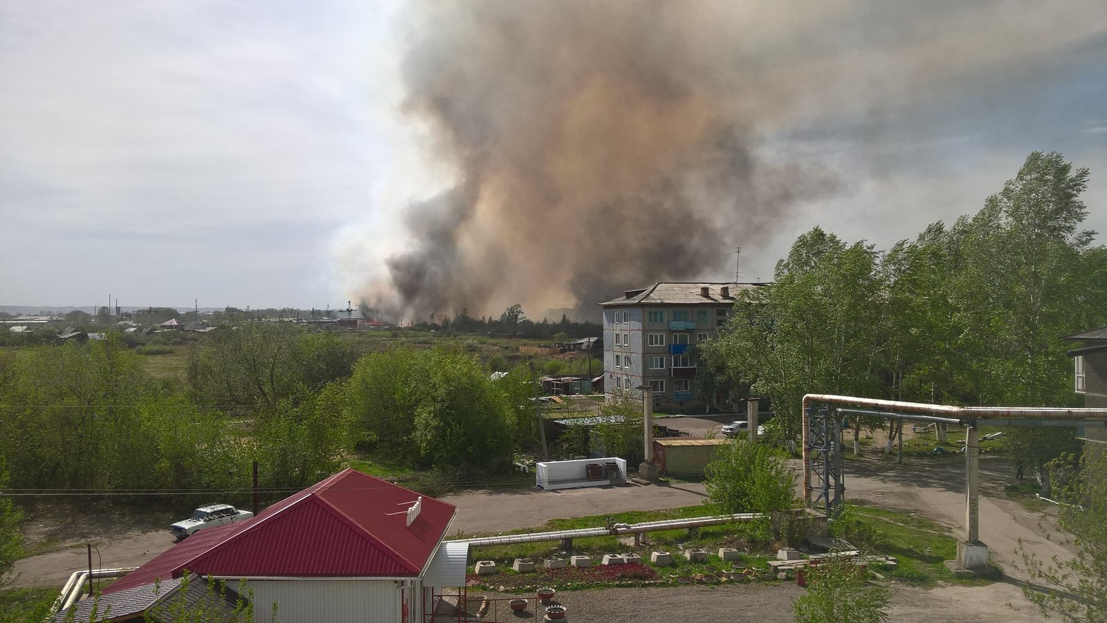 One shitty day in Kansk. Fires. - Kansk, Siberia, Fire, Video, Longpost