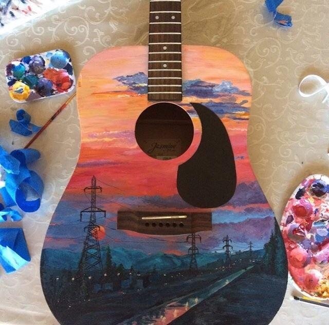 Beautiful guitar painting - Guitar, Painting, Art, Reddit