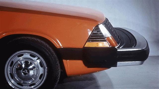 1972 Volvo's safety bumper prototype with shock absorbers. Volvo ESV - Auto, The photo, Interesting, Technics, Volvo