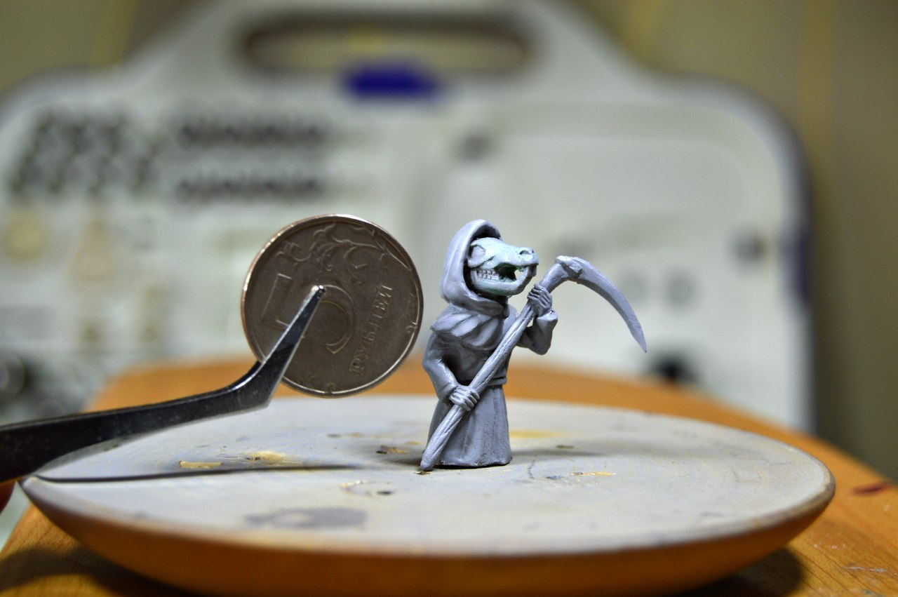 Figurine of Death (based on the work of Terry Pratchett). - My, Terry Pratchett, Flat world, Longpost, Polymer clay, Figurines, Hobby, With your own hands, Creation