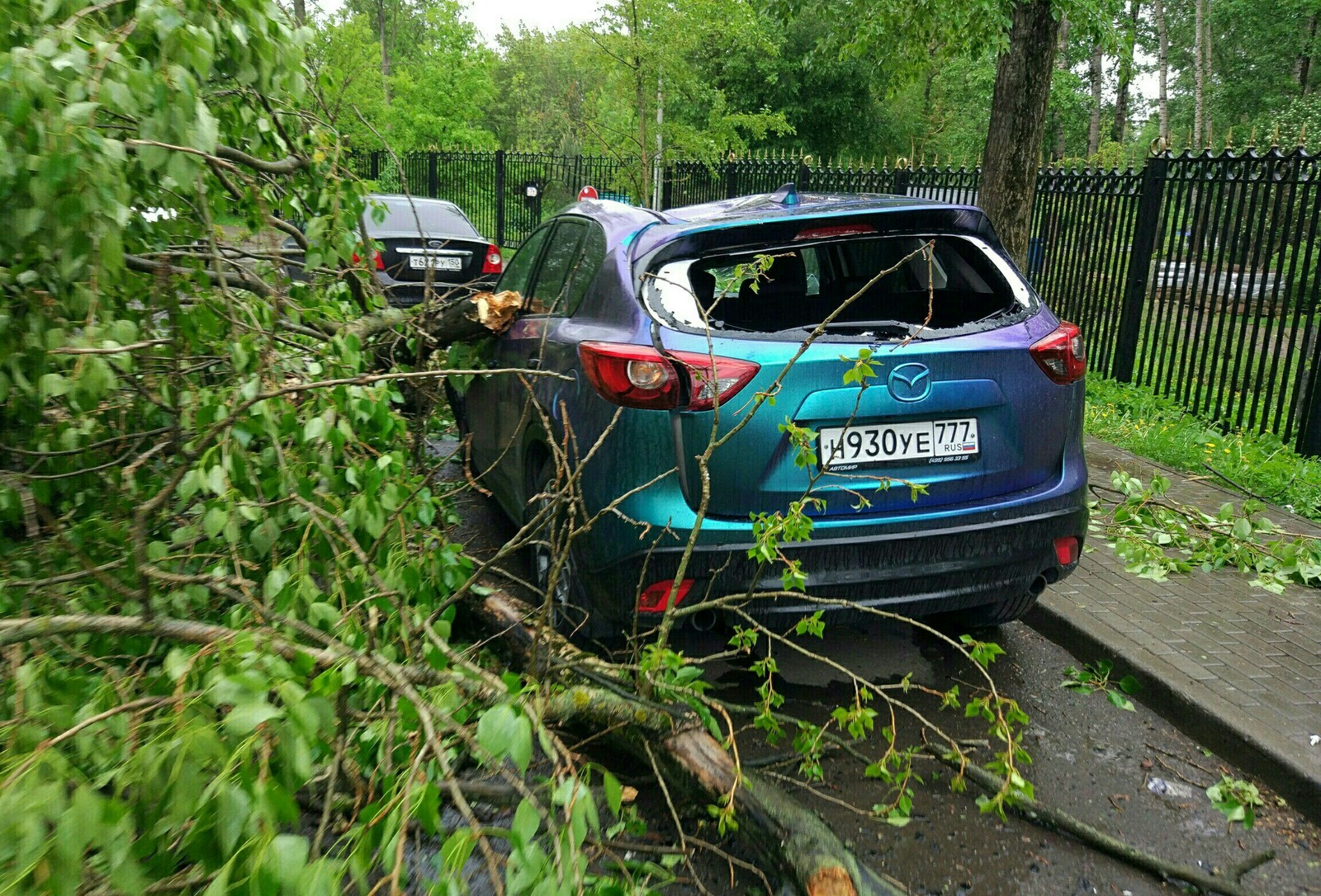 Today's hurricane in Mytishchi - The photo, Thunderstorm, Hurricane, Weather, Longpost