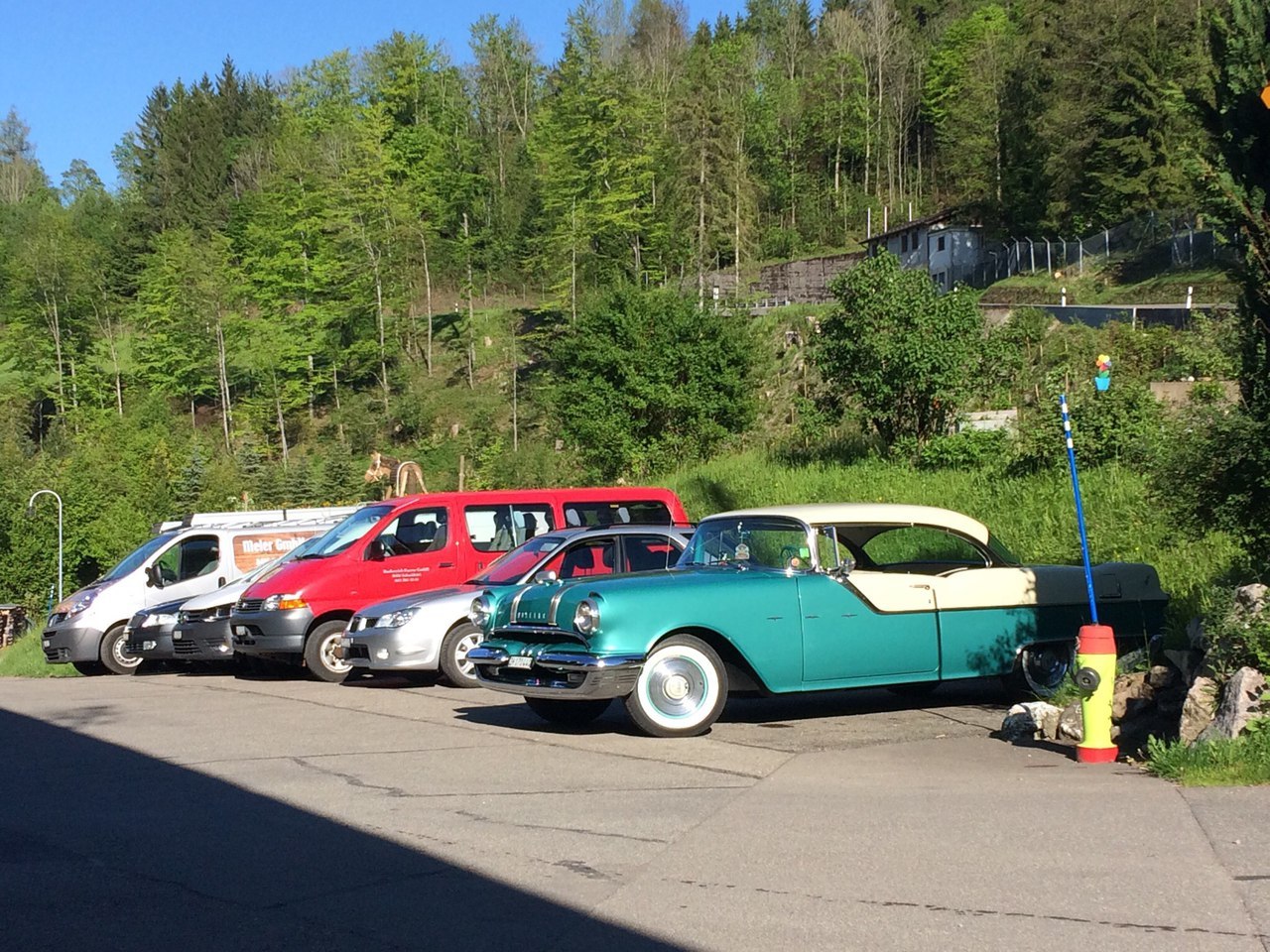 May in Switzerland - My, Switzerland, Retro car, Nature, beauty, Motorists, Europe, Longpost