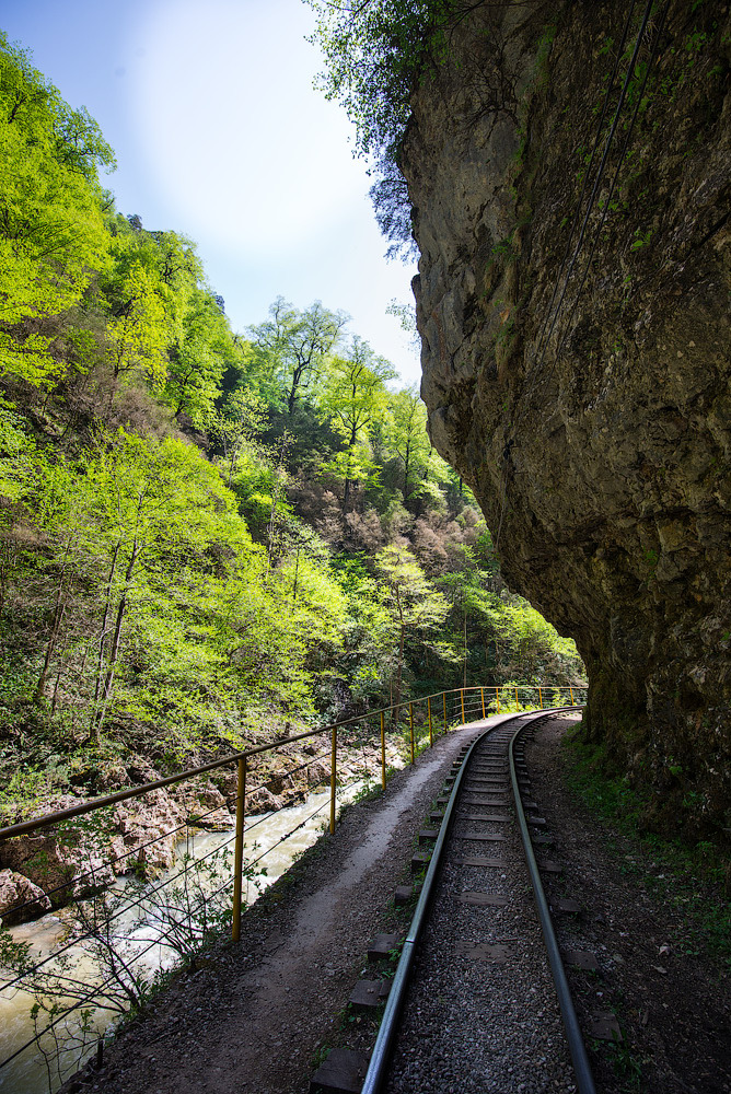 Narrow gauge railway in the Guam Gorge - My, Gorge, Guam gorge, Narrow gauge, , Longpost