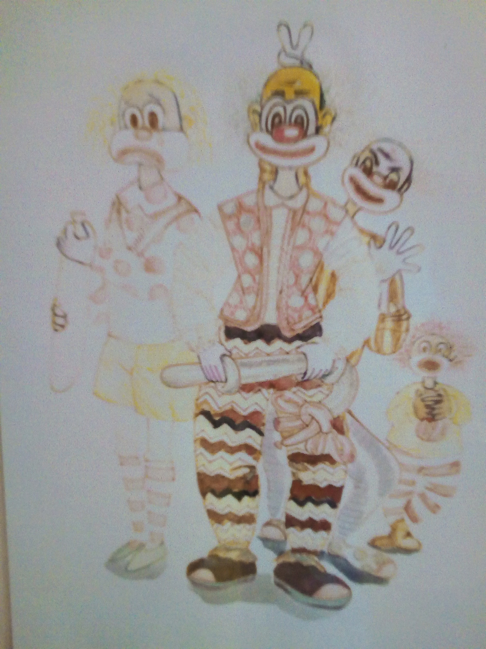 Are you afraid of clowns? - My, Hospital, , Clown, Children's drawings, Fear, Longpost