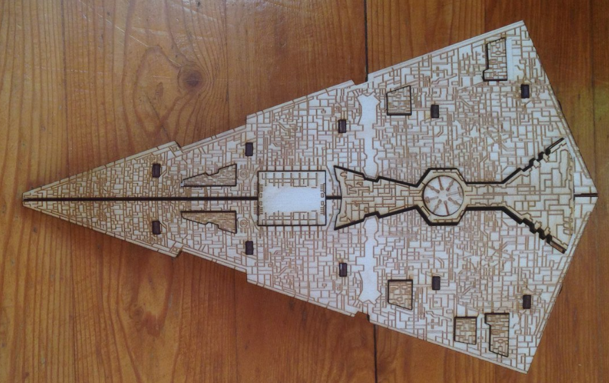 Star Destroyer из фанеры. - Моё, Star Wars, Star Destroyer, Звездный разрушитель, Своими руками, Фанера, 3d-Конструктор, Длиннопост