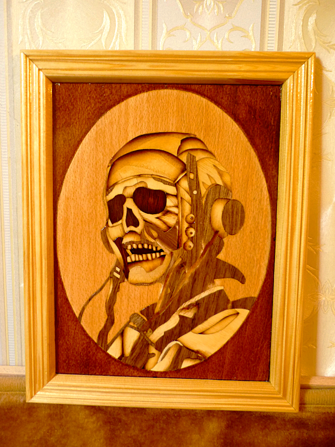 Spanish Pilot - My, Scull, Pilots, Marquetry, Handmade, Longpost