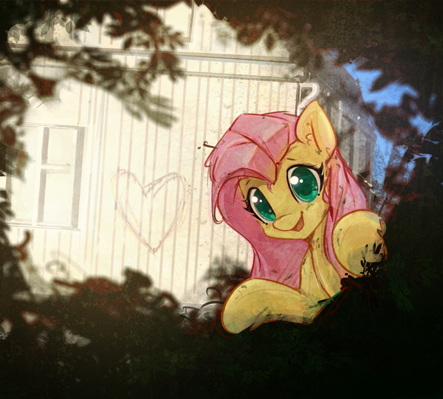 Oh hello to you! - My little pony, Fluttershy, PonyArt, Mirroredsea