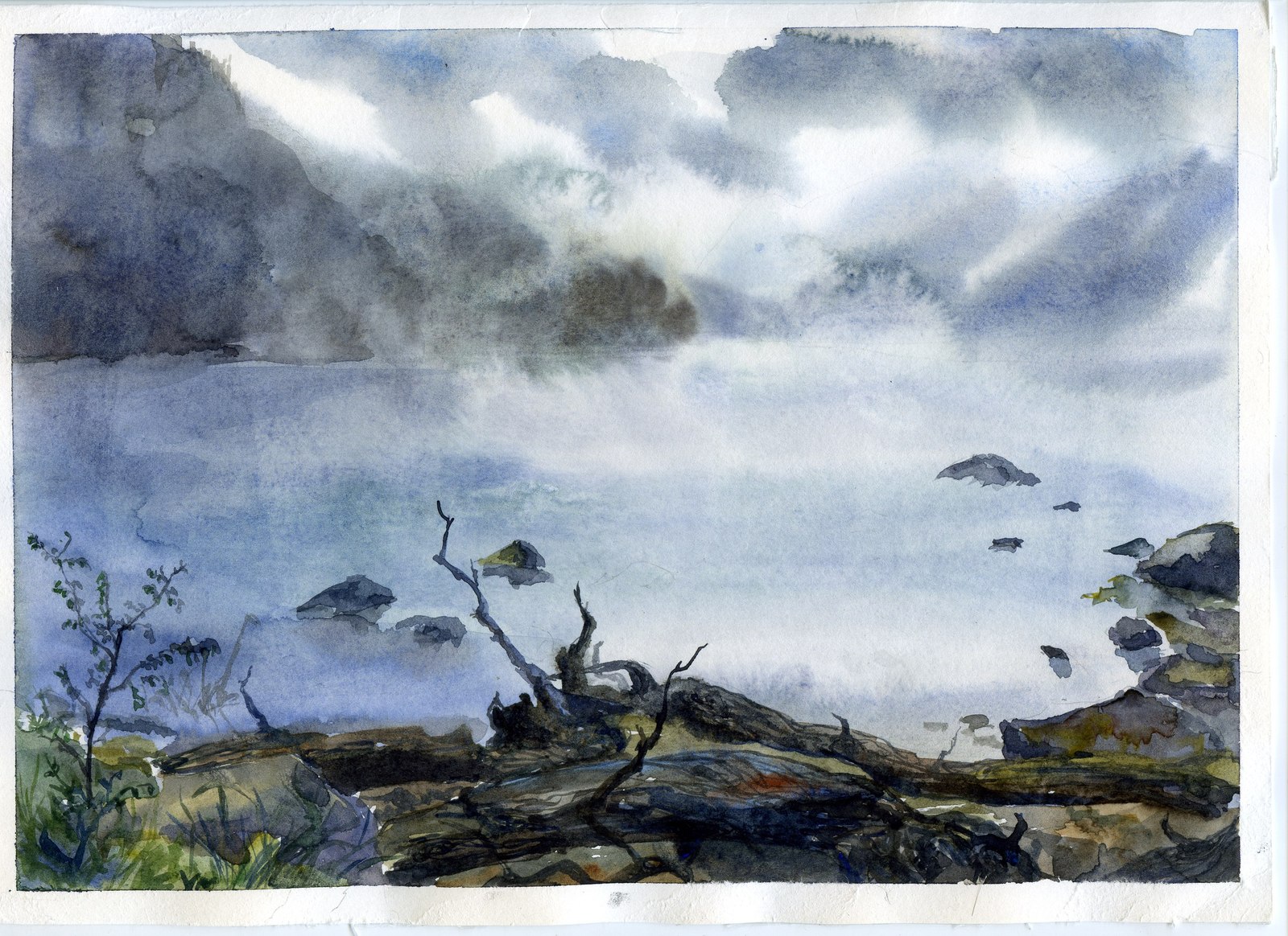 Landscapes - My, Watercolor, Graphics, Art, Longpost