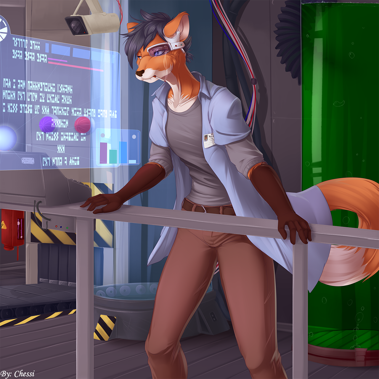 work again - Furry, Anthro, Art, Chessi