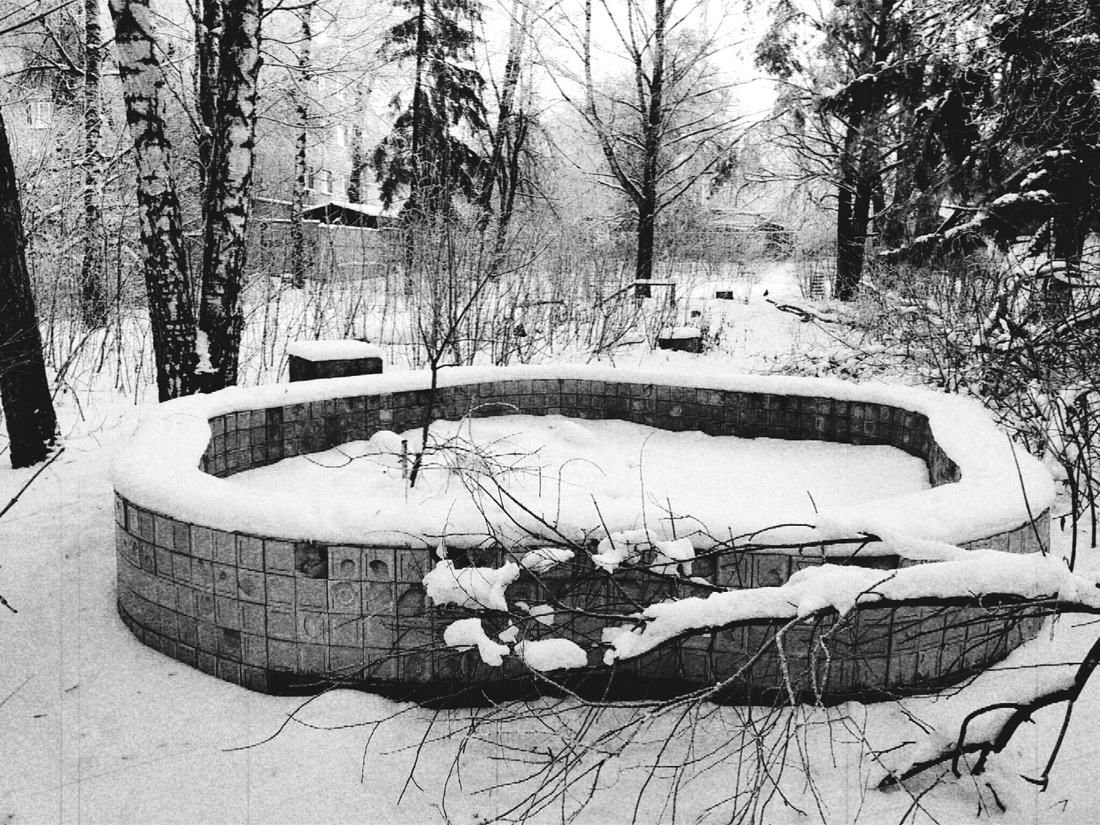 Заброшенный детский сад. - Моё, Фотография, Зима, Заброшенное, Детский сад, Моё, Длиннопост