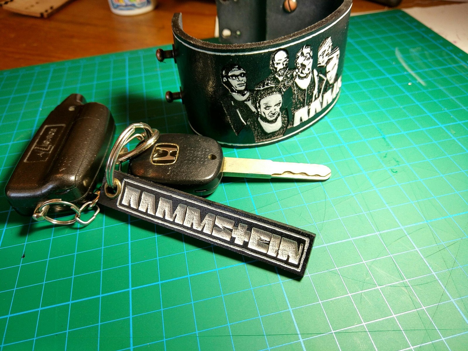 Making a Rammstein fan bracelet :) - My, Rammstein, Longpost, Needlework, Handmade, With your own hands, A bracelet