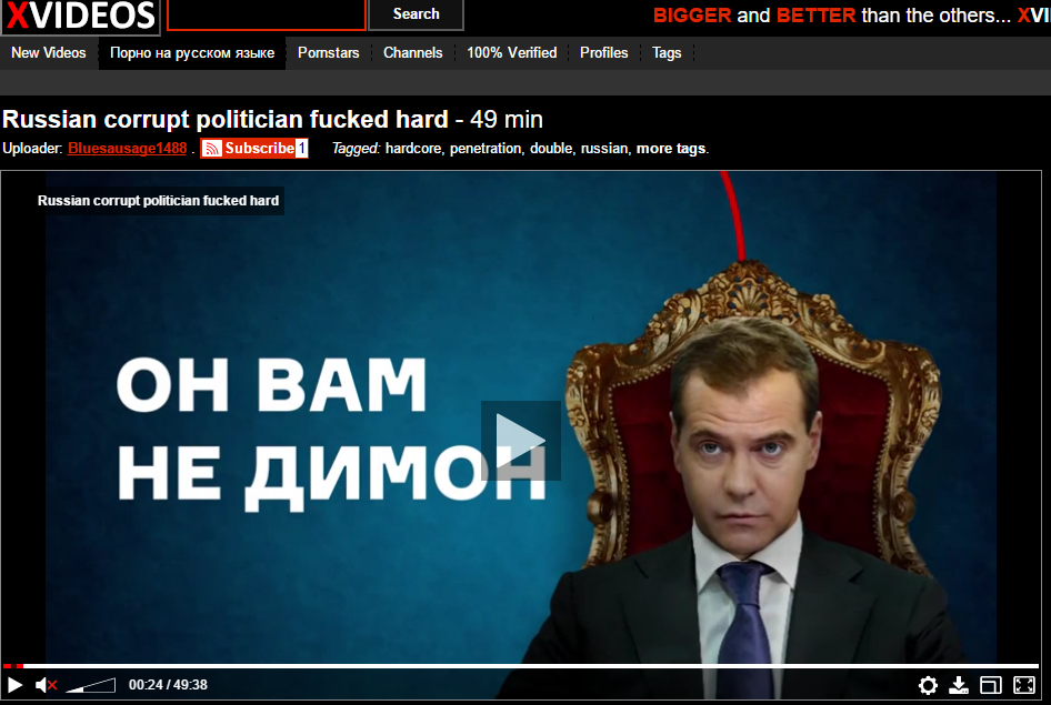 He is not Dimon for you, on all porn sites of the planet - NSFW, My, Dmitry Medvedev, Porn, Alexey Navalny, He's not a dimon for you, Politics, Investigation Navalny - He's Not Dimon