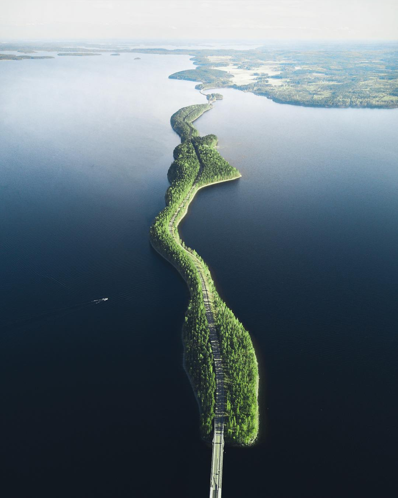 Punkaharju, Finland - Finland, Lake, Road, The photo, Bridge