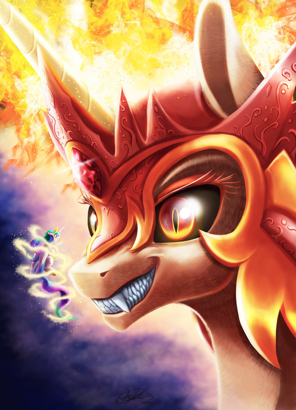 Fluffy and toothy sun - My little pony, MLP Season 7, Princess celestia, Daybreaker