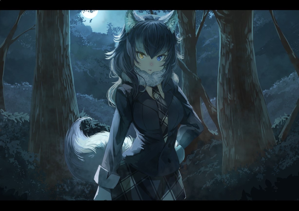 As promised yesterday, I personally like the first one the most. And yes, she is a mangaka. - Anime art, , Longpost, Kemono friends, Grey Wolf