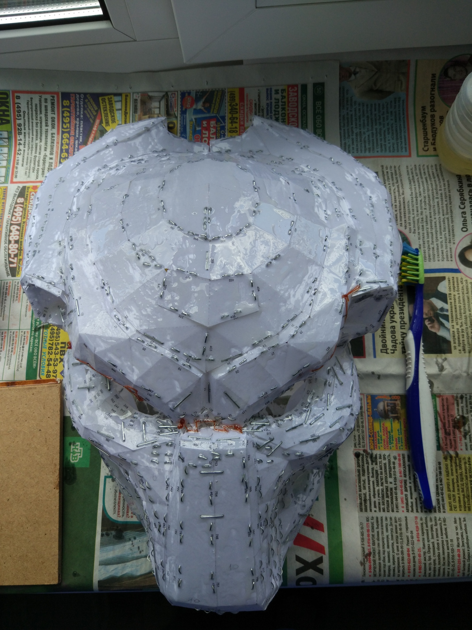 Predator mask (avp requiem) - My, Predator, Mask, Papercraft, Pepakura, Handmade, Longpost, Predator (film)