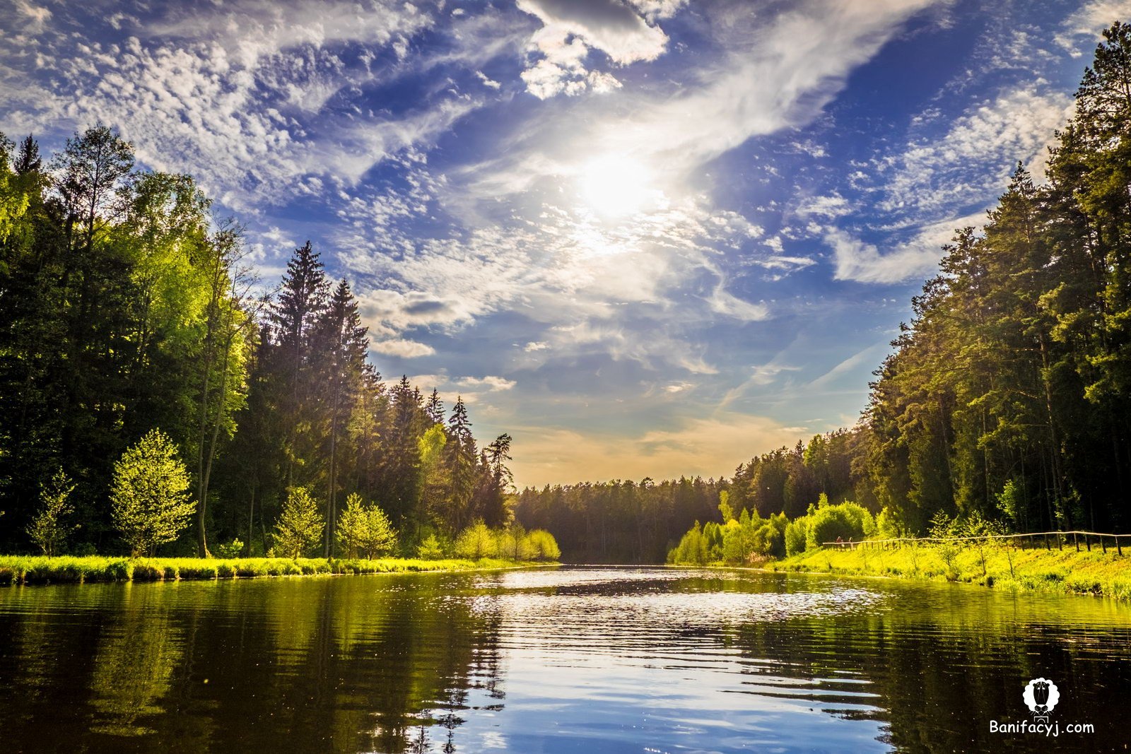 Augustow Canal near Grodno - My, Grodno, Republic of Belarus, , Landscape, Sky