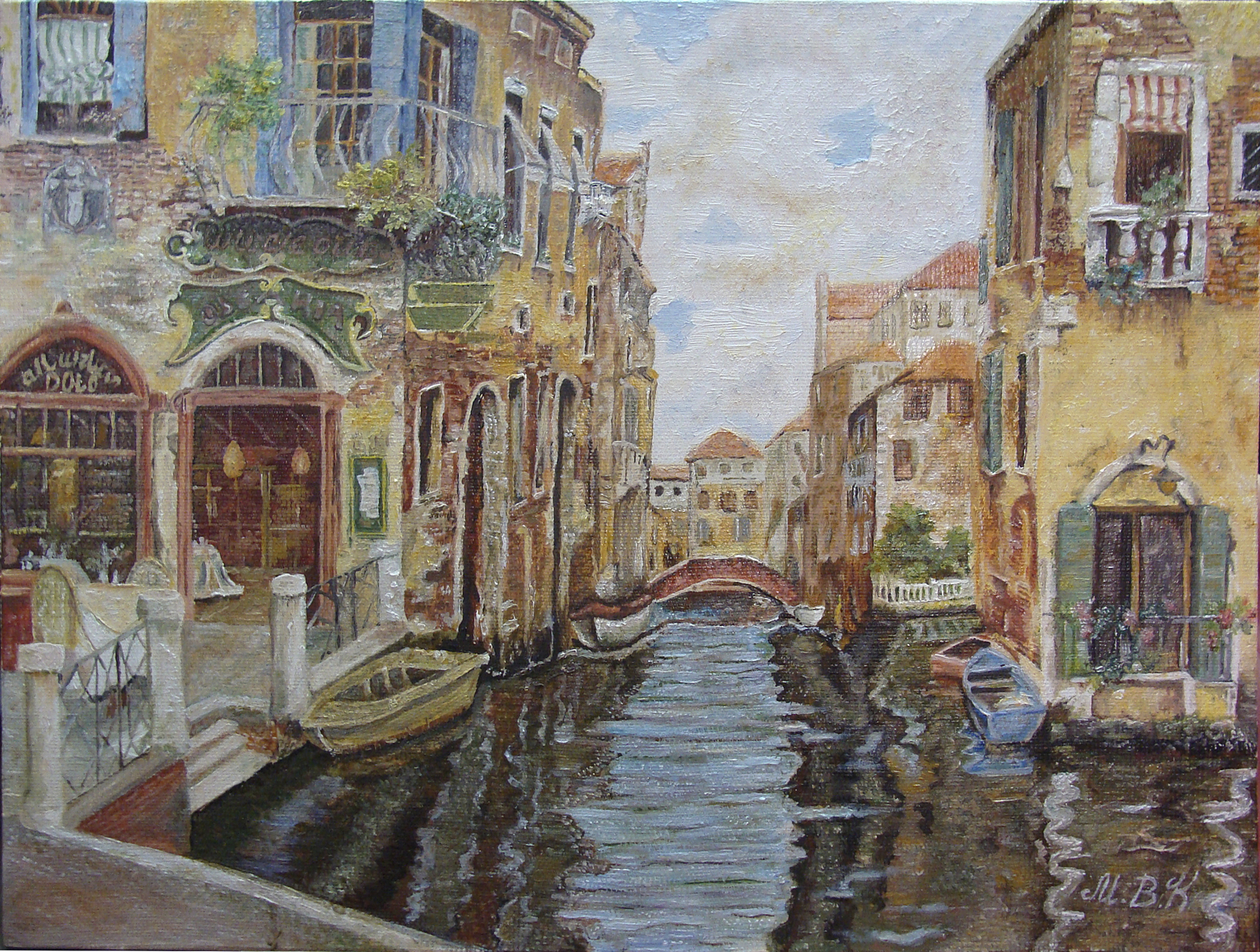 Venice oil on canvas, 35*40 is based on the works of VICTOR SHVAYKO. - My, League of Artists, Oil painting, Painting, Venice, Artist