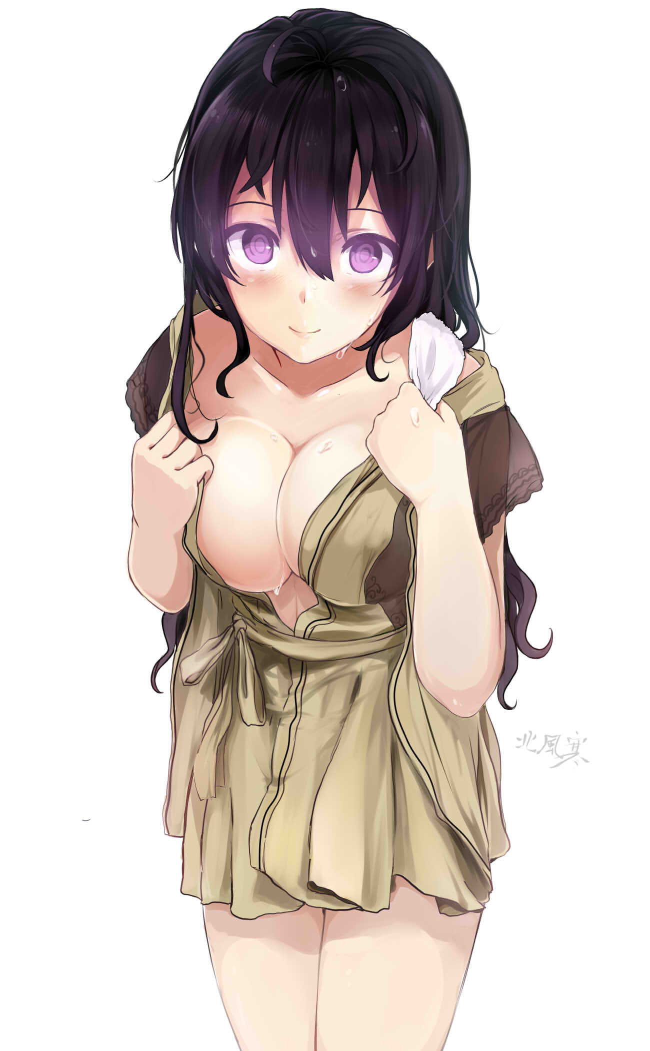 Miyaura Sanshio - NSFW, Miyaura Sanshio, Beifeng Han, Аниме, Anime Art, Сиськи, Попа, Нижнее белье, Длиннопост