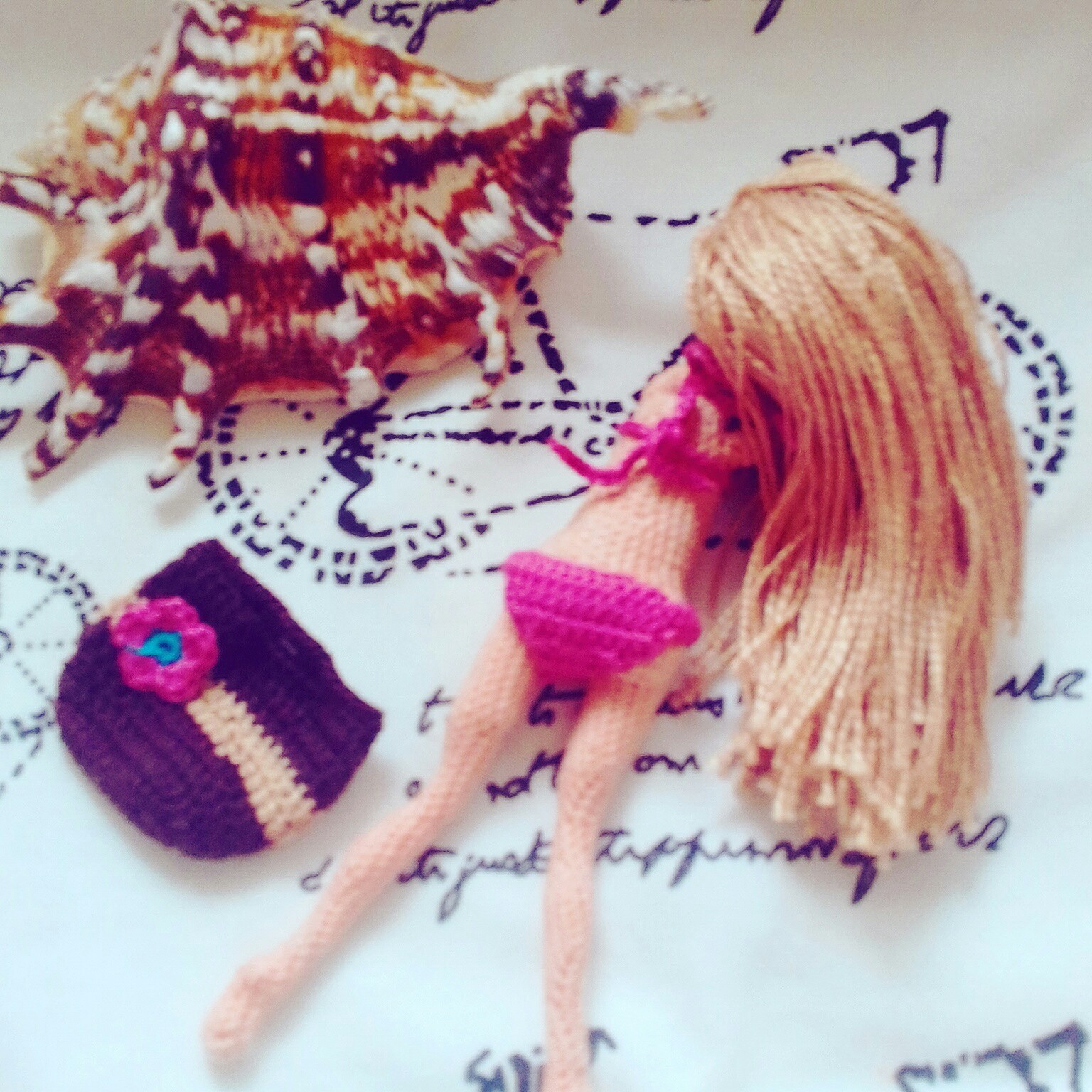 New doll. I apologize in advance for the quality of the photo, I took it with my phone. - My, Doll, Crochet, Amigurumi, With your own hands, , Longpost