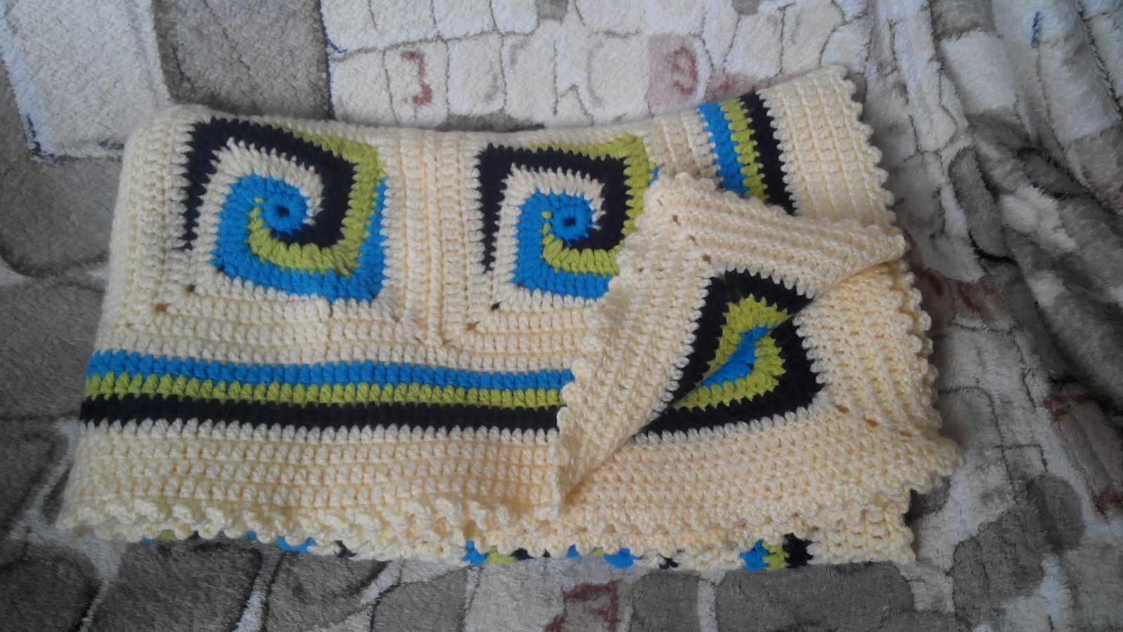 Baby blanket - My, Knitting, Hook, Children, Longpost