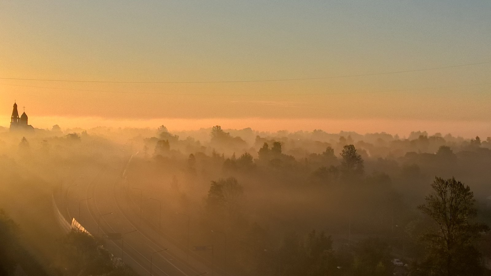 Morning like Heroes of Might and Magic :) - My, Sestroretsk, View from the window, Morning, Nokia Lumia