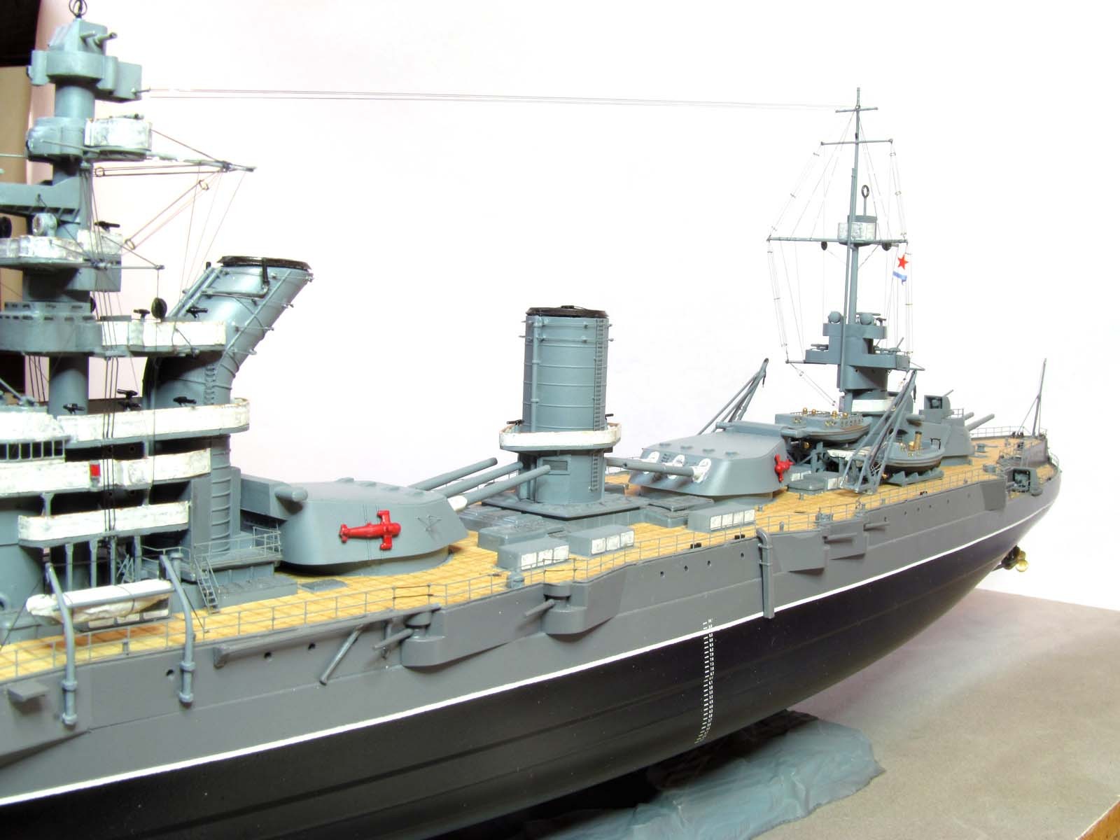 Battleship Marat, 1941, Star, scale 1/350 - My, My, Models, Ship, Battleship, With your own hands, Longpost, Marat