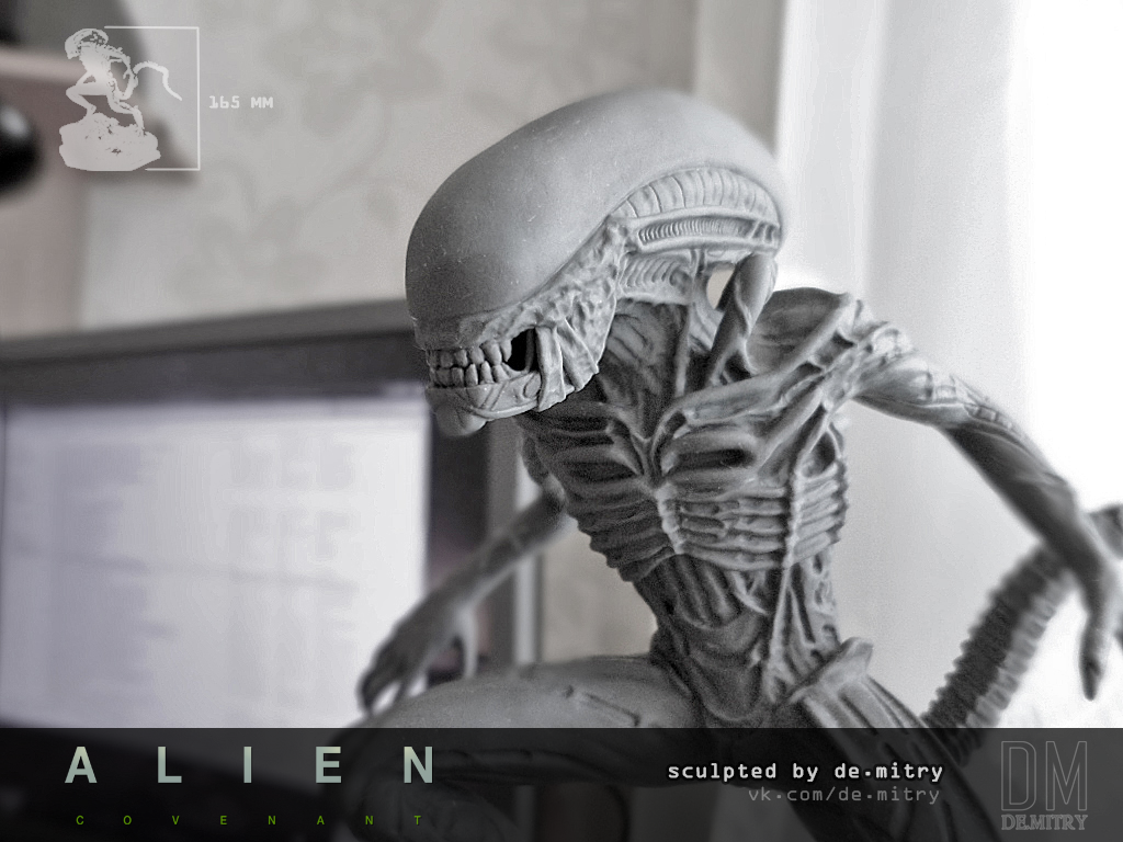 Alien: Covenant – Protomorph - My, Alien: Covenant, Stranger, Longpost, Polymer clay, Figurines, With your own hands, Creation