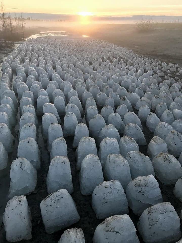 ice pyramids - Yamal, Ice, Nature, The photo, Longpost