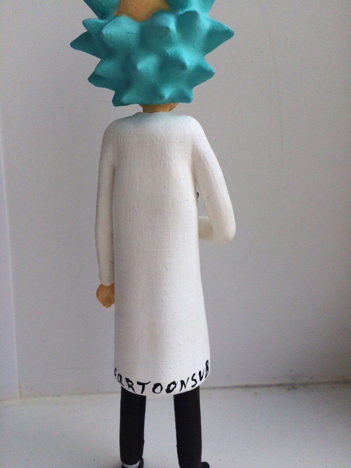 Figure of Rick Sanchez from the cartoon Rick and Morty - My, Rick Sanchez, Rick and Morty, Cartoons, Longpost