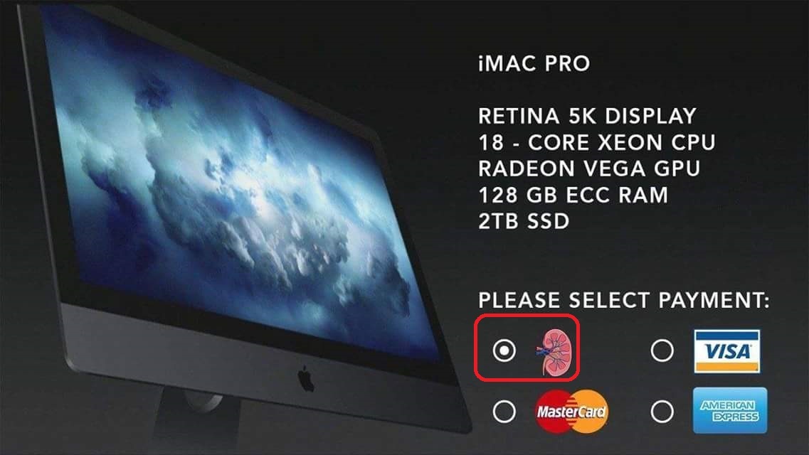 Fly in, it's cheaper! - Imac, sell a kidney