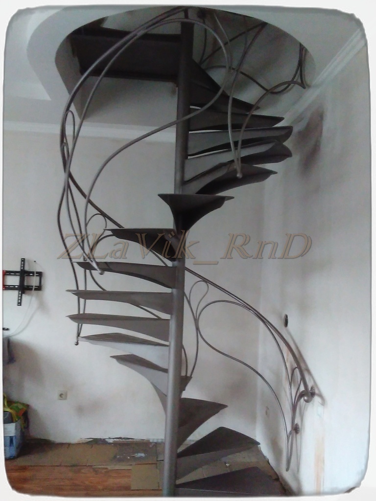 Spiral staircase from start to finish. Everything turned out to be more difficult than we thought. - My, My, Stairs, , Instructions, How is it done, Design, Fencing, Longpost