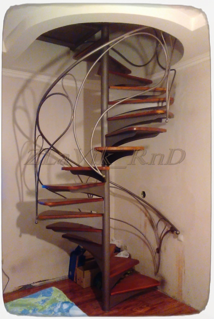 Spiral staircase from start to finish. Everything turned out to be more difficult than we thought. - My, My, Stairs, , Instructions, How is it done, Design, Fencing, Longpost