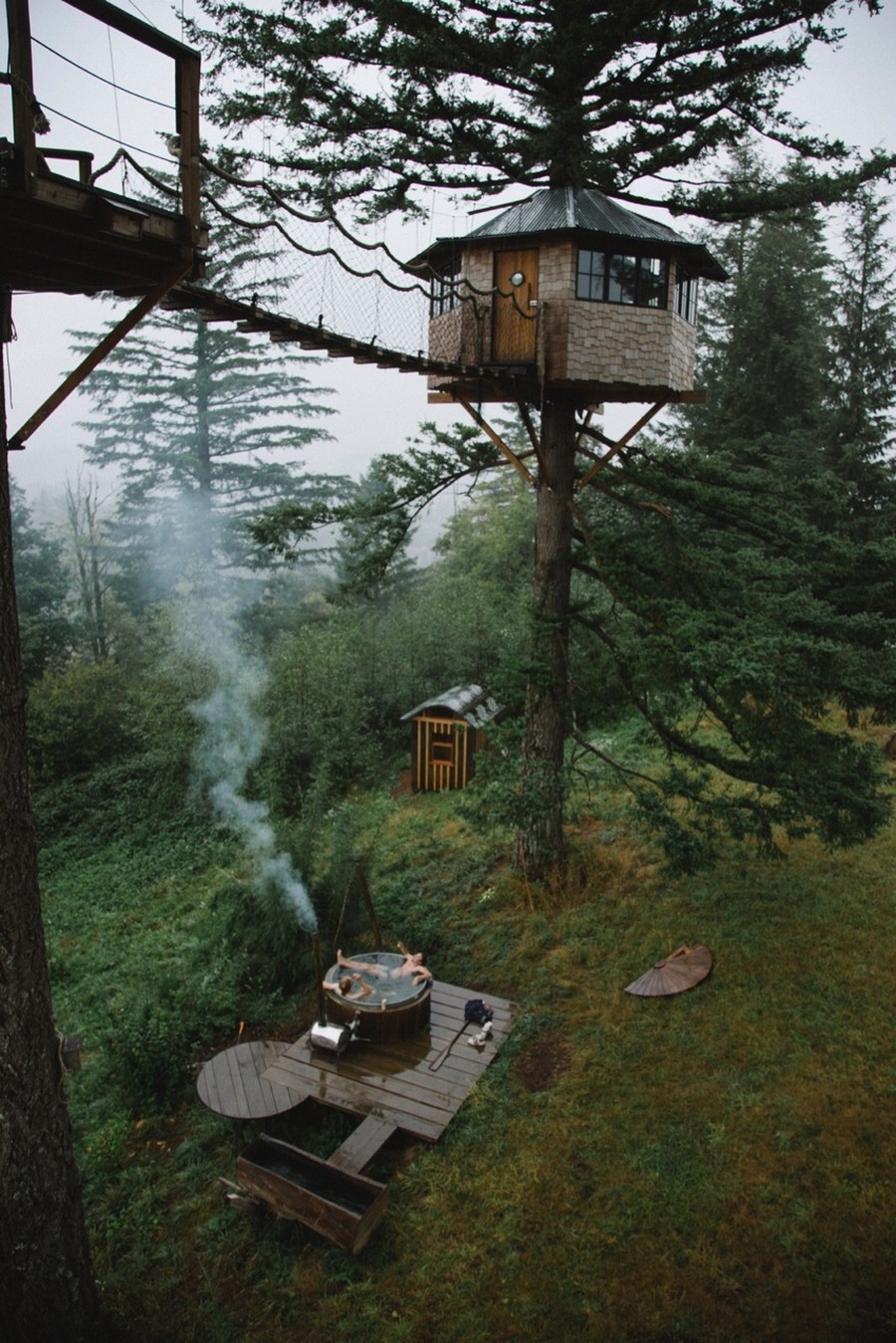 I have a lot of questions about organizing holidays in this way, but how the hell do I want to go there! - Forest, Relaxation, Tree house, Water procedures