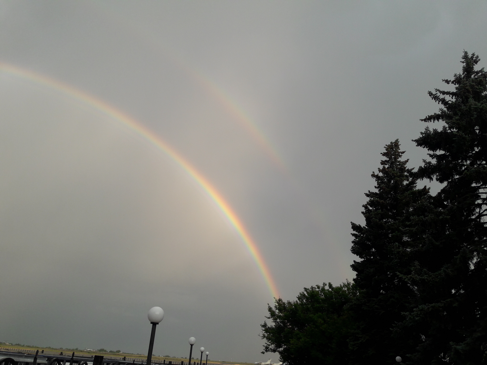 Rainbow - My, Rainbow, The airport, Airplane, Longpost, 