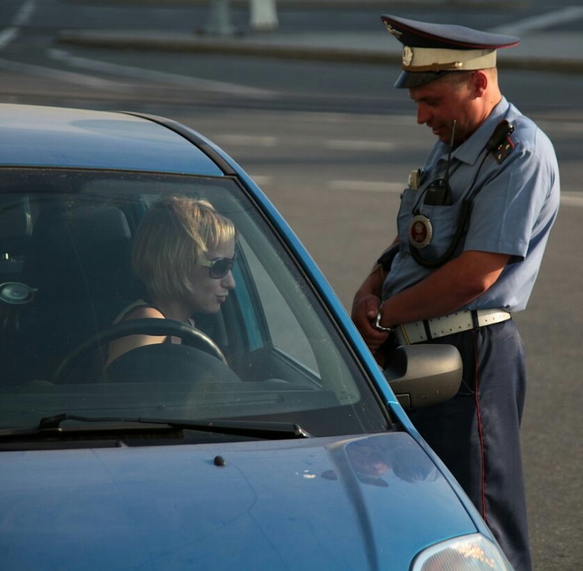 DPS and blonde - My, DPS, Traffic police officers, Blonde, Humor, Awkward moment