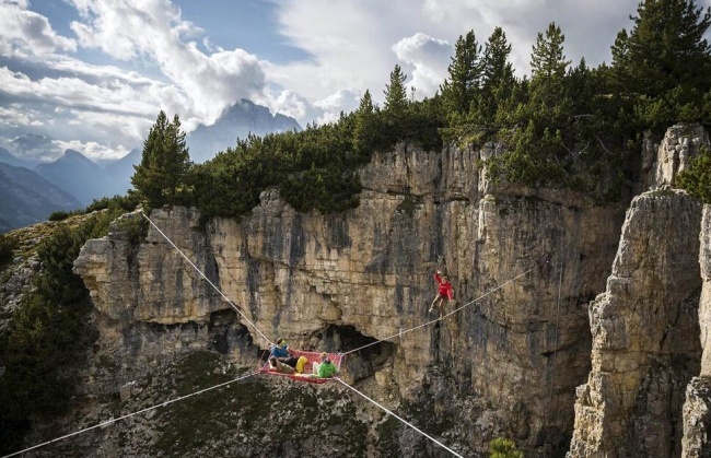 Hammock on high (Alps) - Alps, Hammock, Nature, Extreme