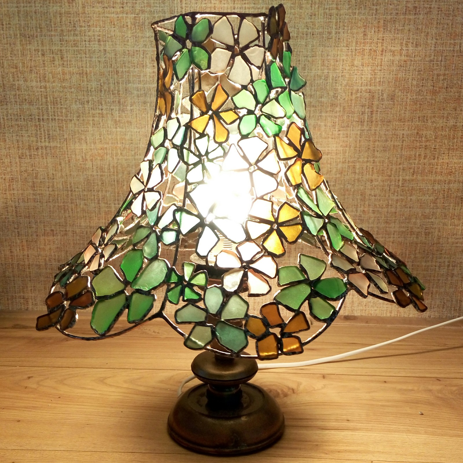 A lamp that I was not going to make)) - My, Video, Stained glass, Needlework with process, Sea glass, Post #11487804, Rukozhop, Longpost